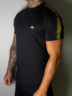 Camiseta Slim Pattern Gold - Black