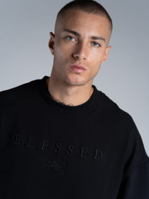 Camiseta Oversized Blessed Minimal - Black