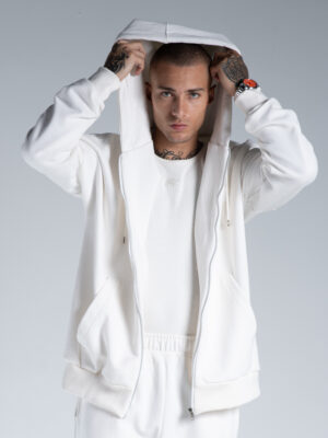Moletom Over Essential Zip – Off White