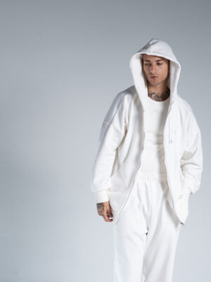 Alternative view of Moletom Over Essential Zip – Off White