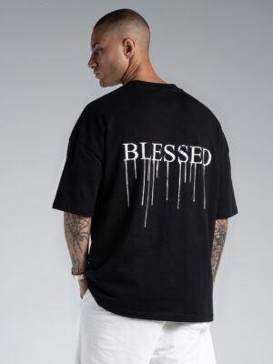 Alternative view of Camiseta Over Blessed Drip – Black