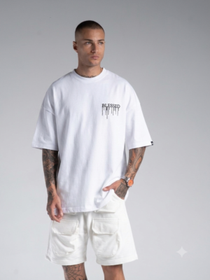 Camiseta Over Blessed Drip – White