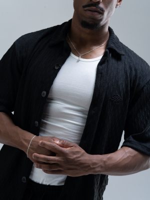 Camisa Blessed Textured – Black